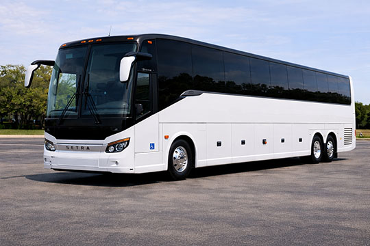 56-passenger charter bus available for charter in Pascagoula, MS